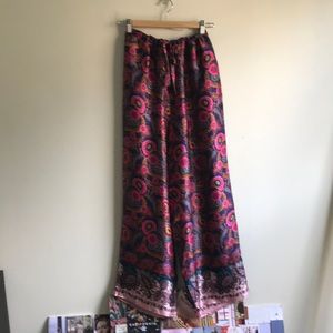 Anthropologie Silk Pants